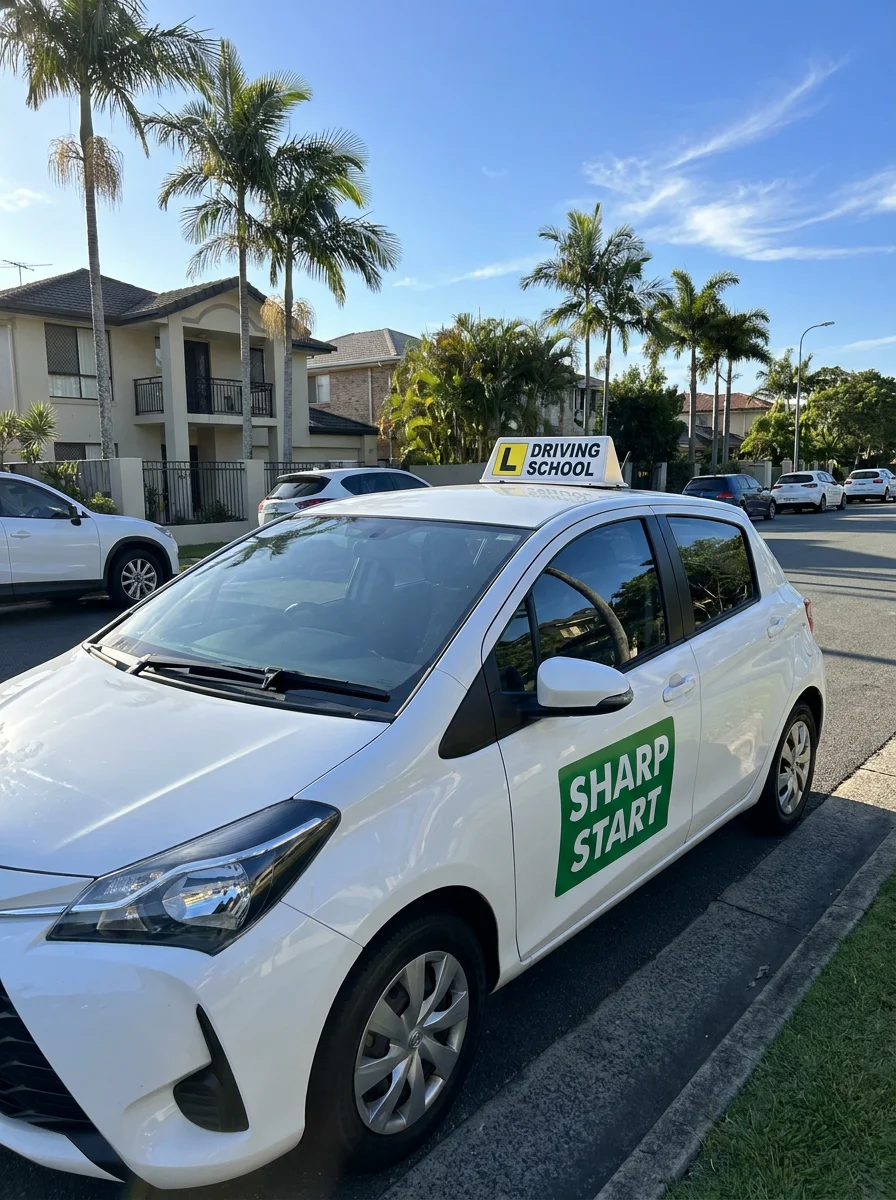 Sharp Start Driving School training car on the Gold Coast